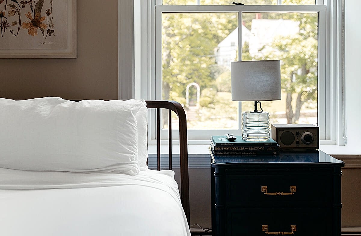 Lancaster bed and side table