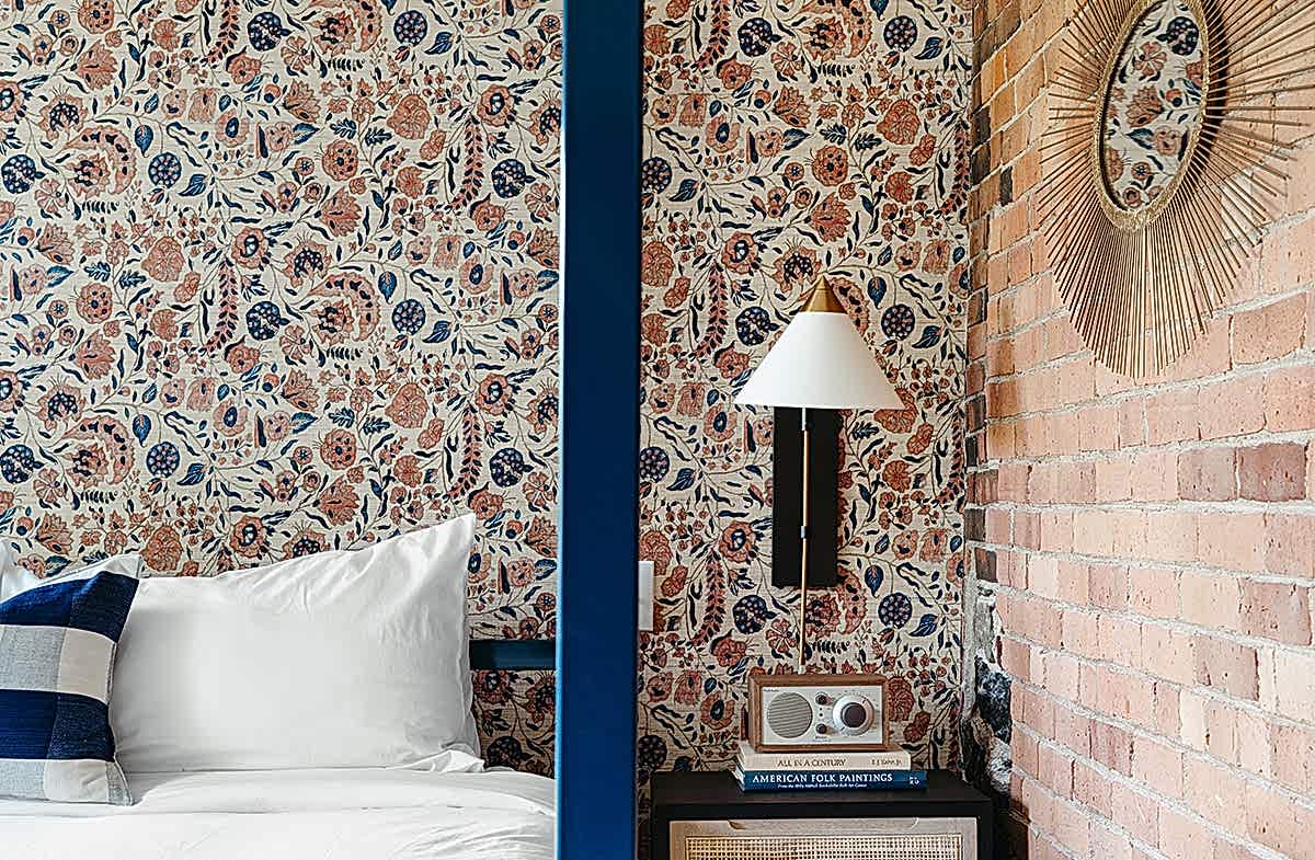 Close up of King bed in Versailles guest room