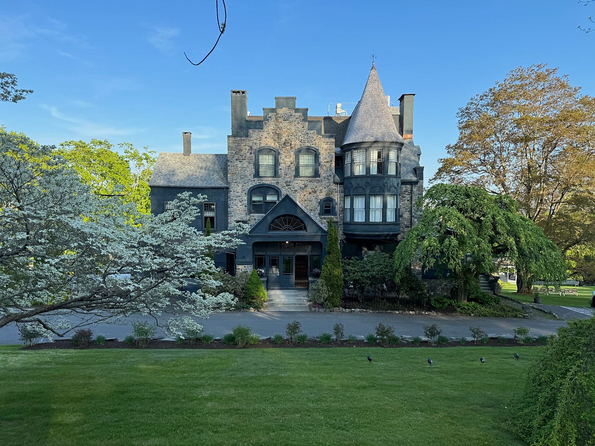 Exterior shot of The Norumbega in spring